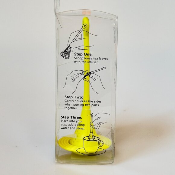 Make my Day Tea Infuser Green Silicone Stain Resistant Easy To Use Works With An - Picture 2 of 4